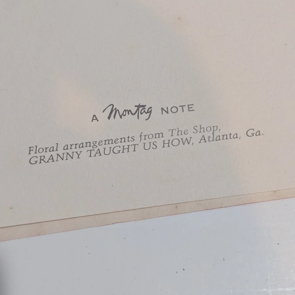 Vintage Montag's Note Cards Chicken Egg Basket Gingham Print